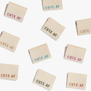 Kylie and the Machine “Cute AF" Woven Labels