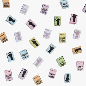 "Rainbow Mini Hands" Kylie and the Machine Woven Labels 14 Pack