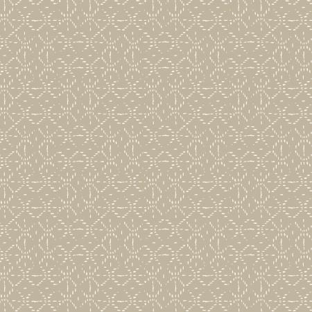 Curious Paths Clay Sand Beige color with soft cream geometic design for low volume background or basic Summer Folk Collection by Lissie Teehee for Cotton and Steel Fabrics high quality quilting weight cotton fabric for quilts bags sewing projects clothing garments
