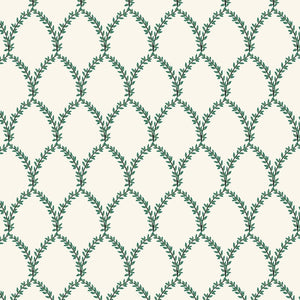 Strawberry fields Rifle paper co small floral in green geometric