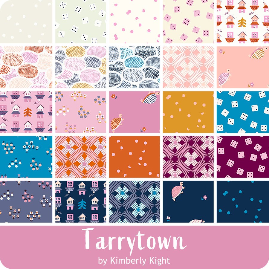 Tarrytown Kimberly Kight Ruby Star pale colors turtles, houses, dice