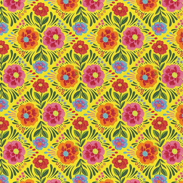 Paintbrush Studios ¡Viva Mexico! Floral in Yellow 120-21271